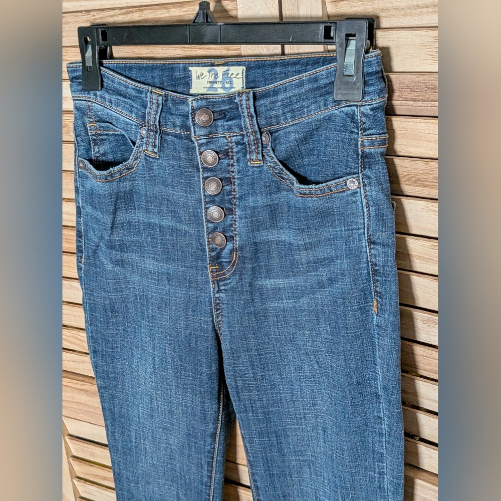 We The Free Irreplaceable Flare Jeans High Rise Button Fly Bell Bottom Denim - Picture 3 of 6